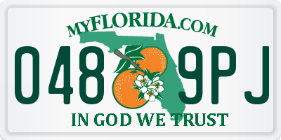 FL license plate 0489PJ