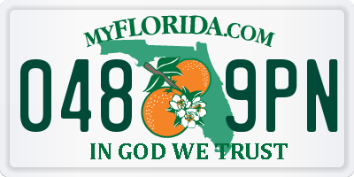 FL license plate 0489PN