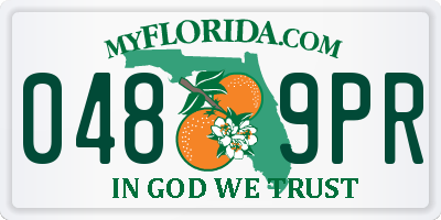 FL license plate 0489PR