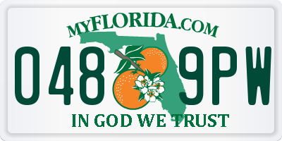 FL license plate 0489PW