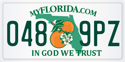 FL license plate 0489PZ