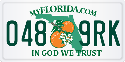 FL license plate 0489RK