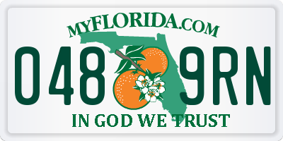 FL license plate 0489RN