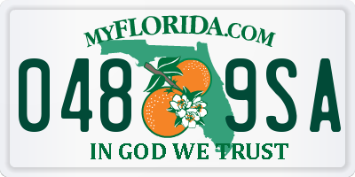 FL license plate 0489SA