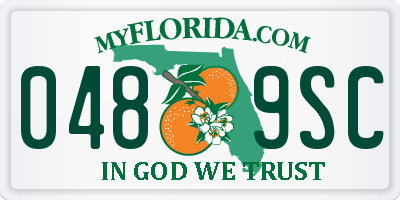 FL license plate 0489SC