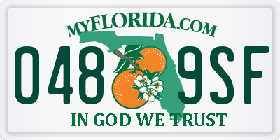 FL license plate 0489SF