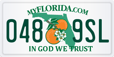 FL license plate 0489SL