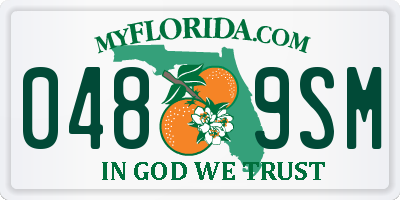 FL license plate 0489SM