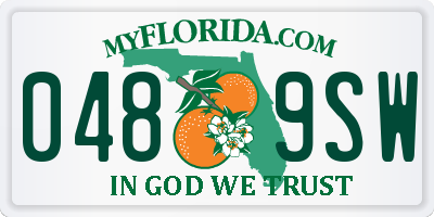 FL license plate 0489SW