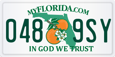 FL license plate 0489SY