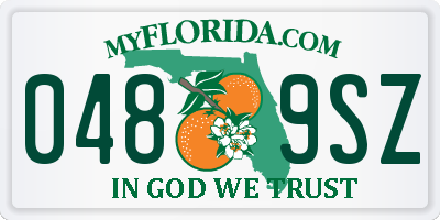 FL license plate 0489SZ