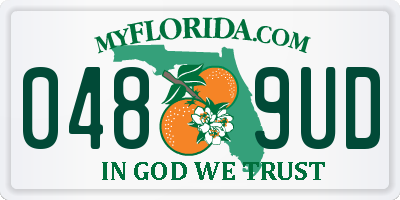 FL license plate 0489UD