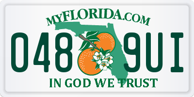 FL license plate 0489UI