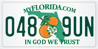 FL license plate 0489UN
