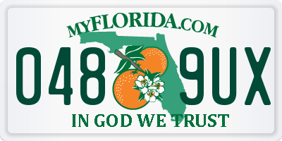 FL license plate 0489UX