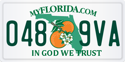 FL license plate 0489VA