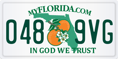 FL license plate 0489VG