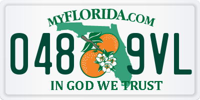 FL license plate 0489VL
