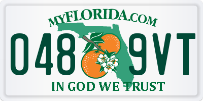 FL license plate 0489VT
