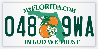 FL license plate 0489WA