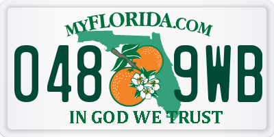 FL license plate 0489WB