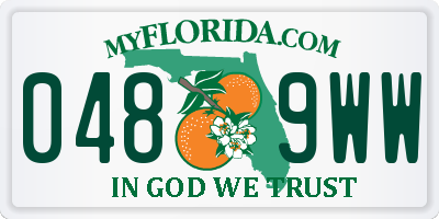 FL license plate 0489WW
