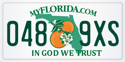 FL license plate 0489XS