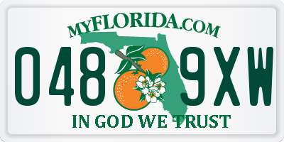 FL license plate 0489XW