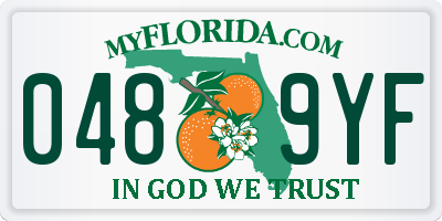 FL license plate 0489YF