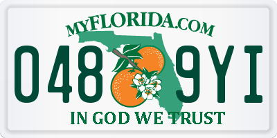 FL license plate 0489YI