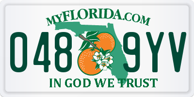 FL license plate 0489YV