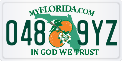 FL license plate 0489YZ