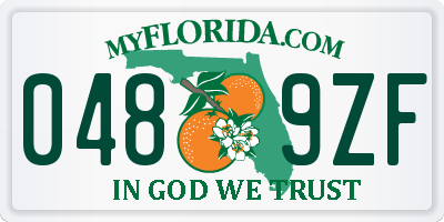 FL license plate 0489ZF