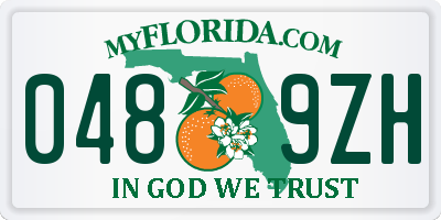 FL license plate 0489ZH
