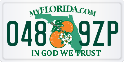 FL license plate 0489ZP