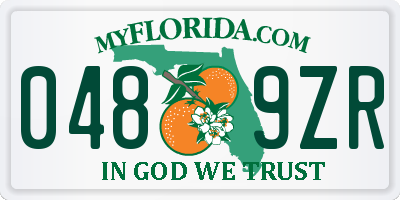 FL license plate 0489ZR