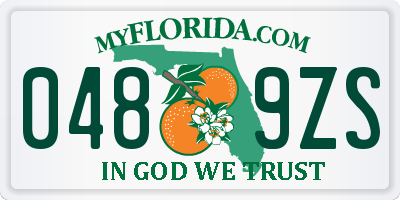 FL license plate 0489ZS