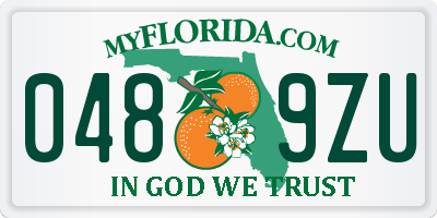 FL license plate 0489ZU