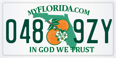 FL license plate 0489ZY
