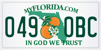 FL license plate 0490BC