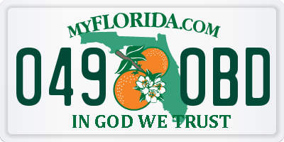 FL license plate 0490BD