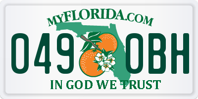 FL license plate 0490BH