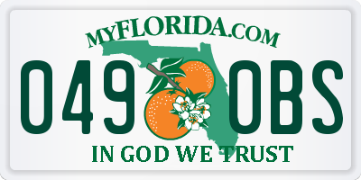 FL license plate 0490BS