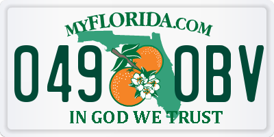 FL license plate 0490BV