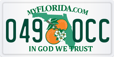 FL license plate 0490CC