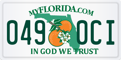 FL license plate 0490CI
