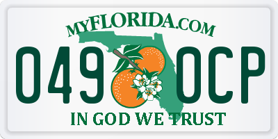 FL license plate 0490CP