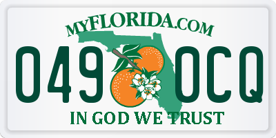 FL license plate 0490CQ