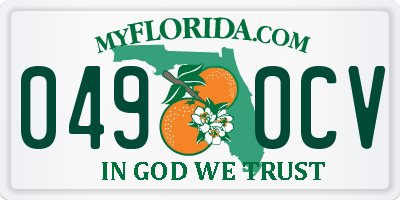 FL license plate 0490CV