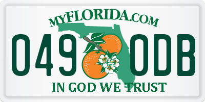 FL license plate 0490DB